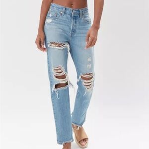 Levi’s 501 straight leg distressed jeans Luxor street 28